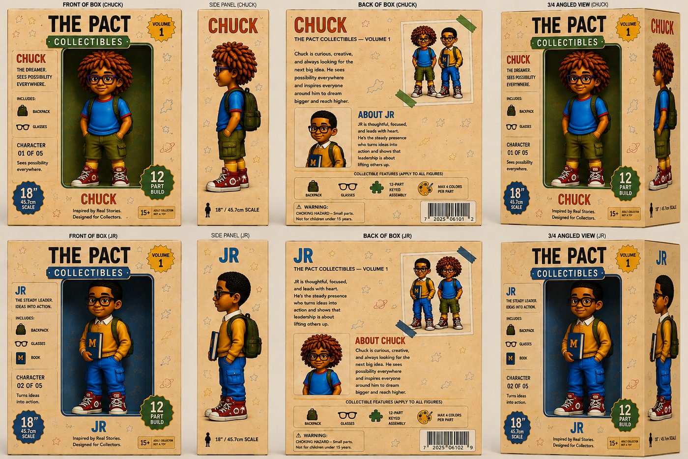 Volume 1 Chuck and JR packaging, sold individually